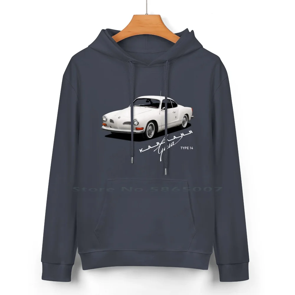 The Karmann Ghia Pure Cotton Hoodie Sweater 24 Colors Classic Car German Car Karmann Ghia Vintage Car Transportation 100%