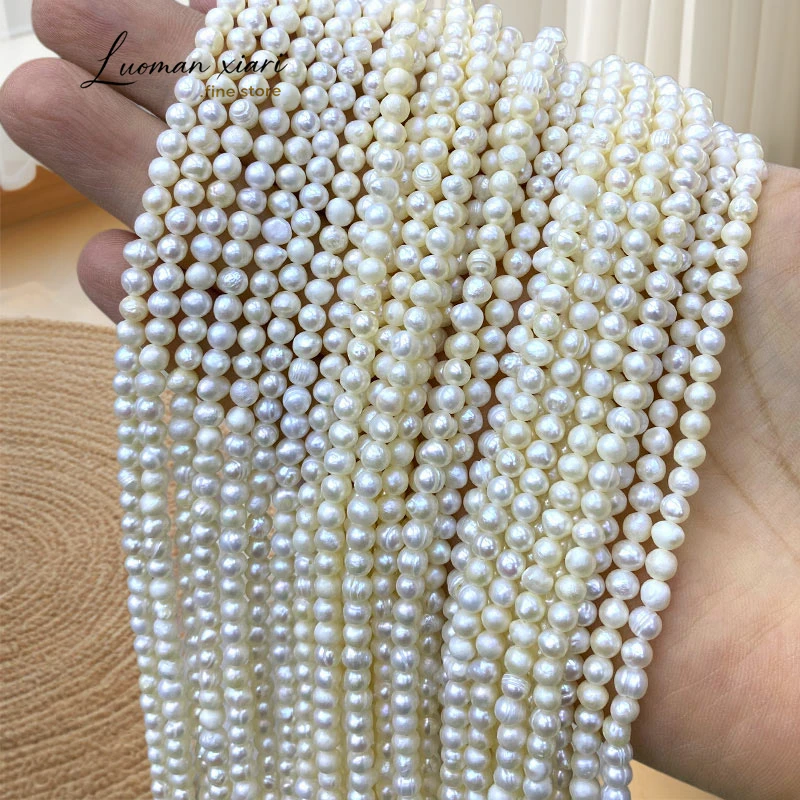 Natural Freshwater Pearl Potato Shape 4-5mm Loose Spacer Beads for Jewelry Making Diy Pearls Necklace Bracelet Accessories