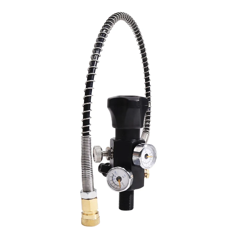 SPUNKY 4500Psi 300Bar Fill Station Charging Valve Dual Gauge Up to 4500psi with 24