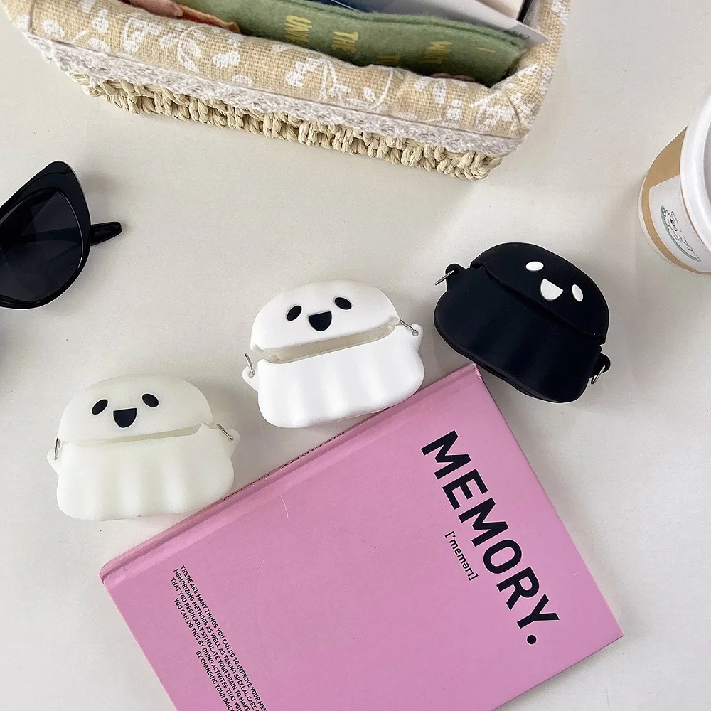 

For Samsung Galaxy Buds3 Pro/Buds 3 New Ghost Earphone Case Wireless Bluetooth Headphone Cover Shockproof Protective Soft Shell