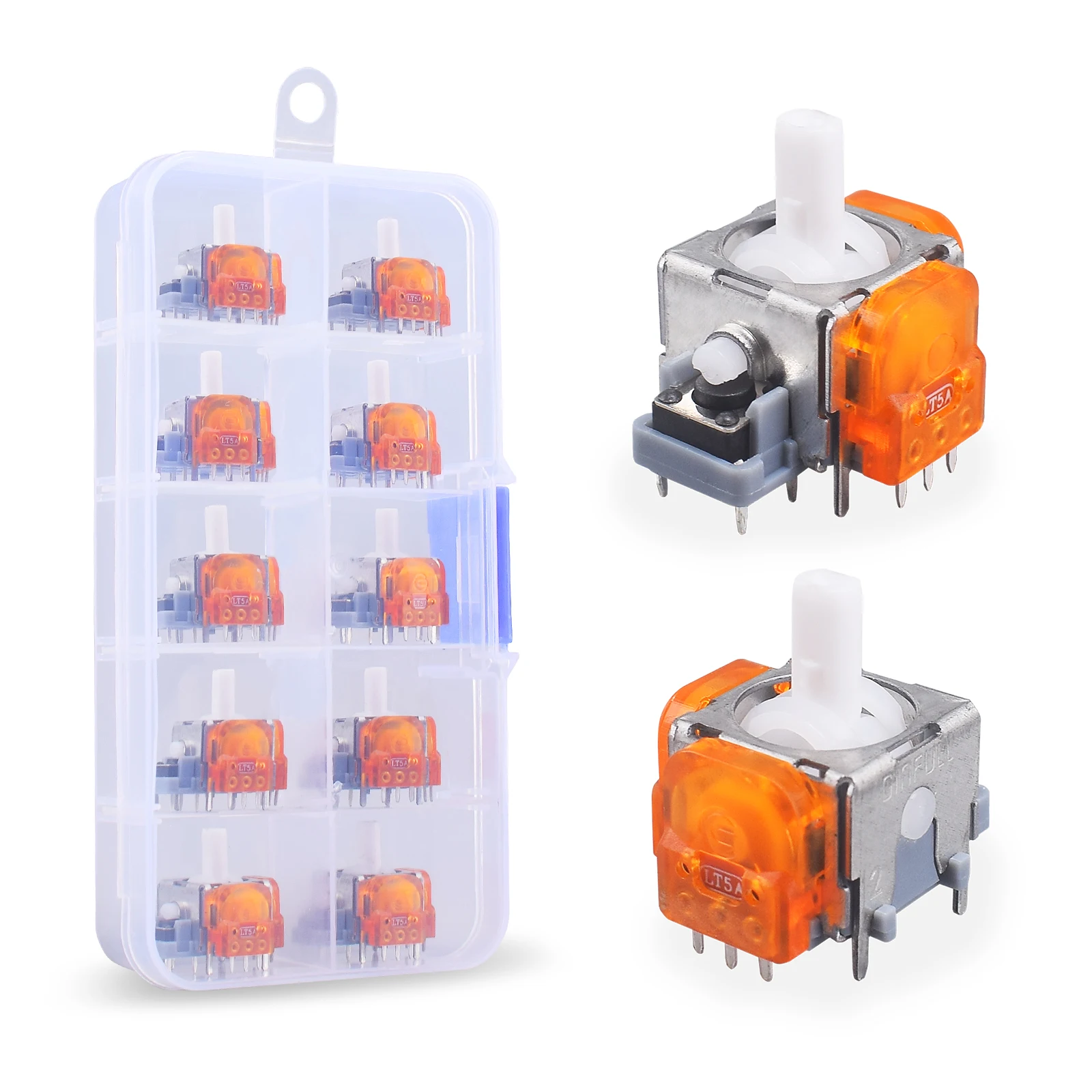 10 قطعة استبدال قاعة تأثير عصا التحكم ثلاثية الأبعاد عصا التحكم التناظرية ل PS4 PS5 Swtich Pro Xbox تحكم ThumbStick إصلاح أجزاء الوصول