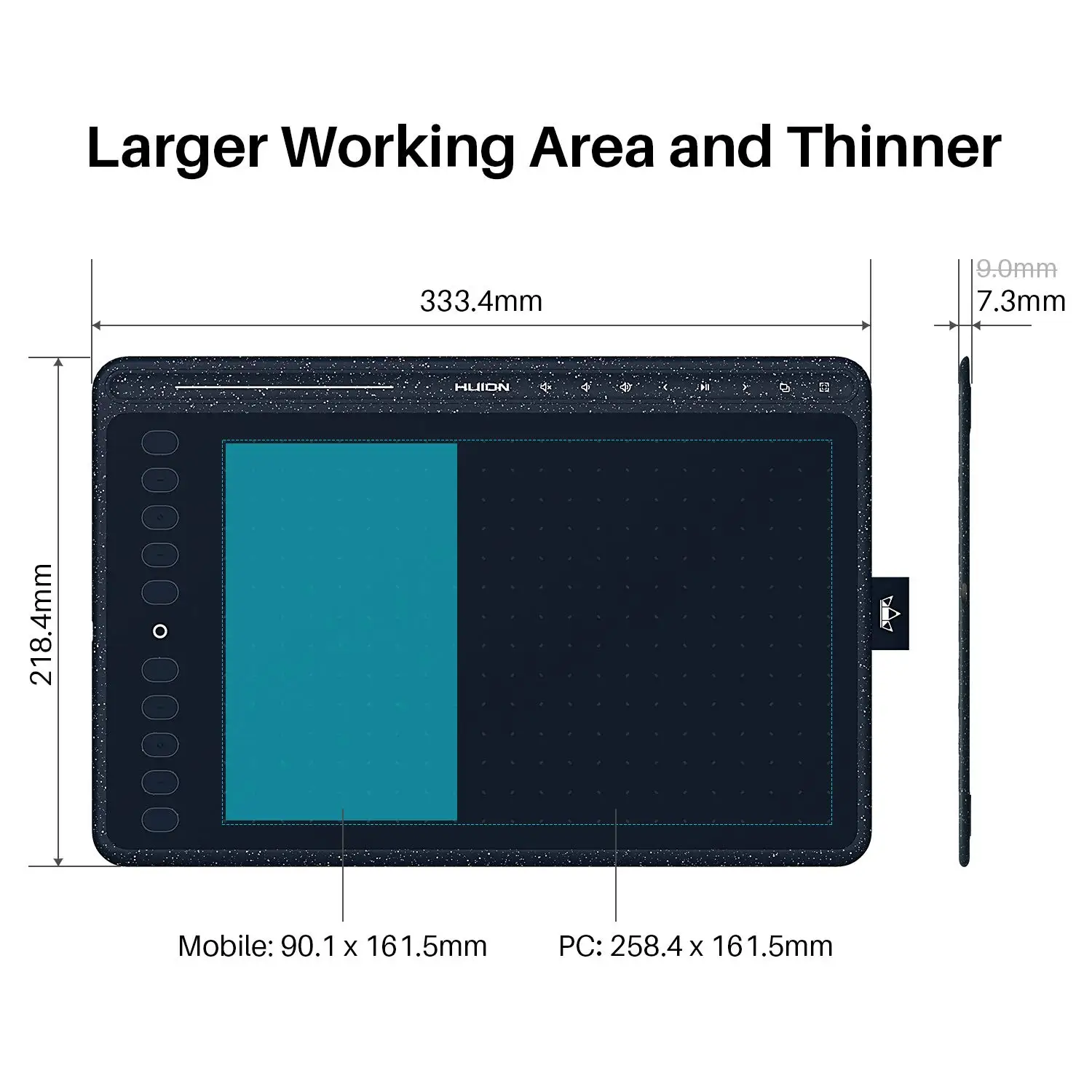 

Music lover Huio HS611 multi-media keys digital drawing writing tablet pc pad electronic pen graphic