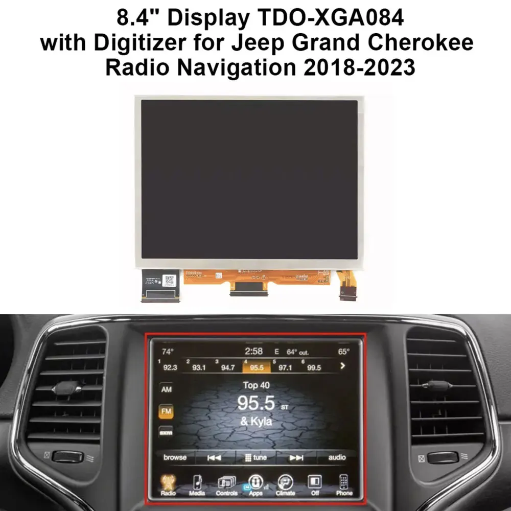 

8,4-дюймовый дисплей TDO-XGA084 с дигитайзером для радионавигации Jeep Chrysler Dodge