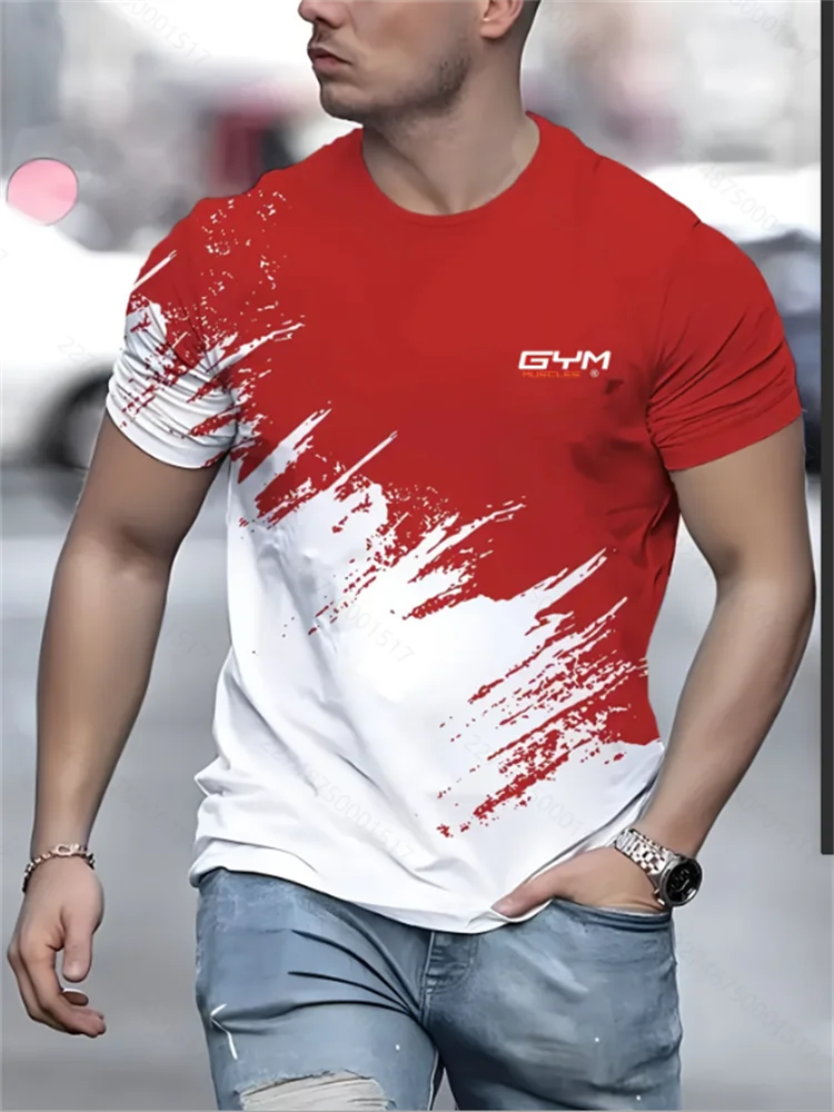 تي شيرت رجالي عصري صيفي جديد لعام 2025، قميص مطبوع فضفاض وغير رسمي #2