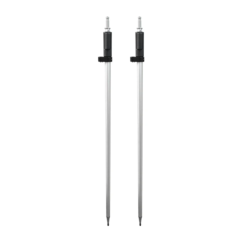 2 Pcs 2.15m Telescopic Prism Pole for Leica Total Station Precise Tip Stretch Measurement Instruments Swiss-style Tip