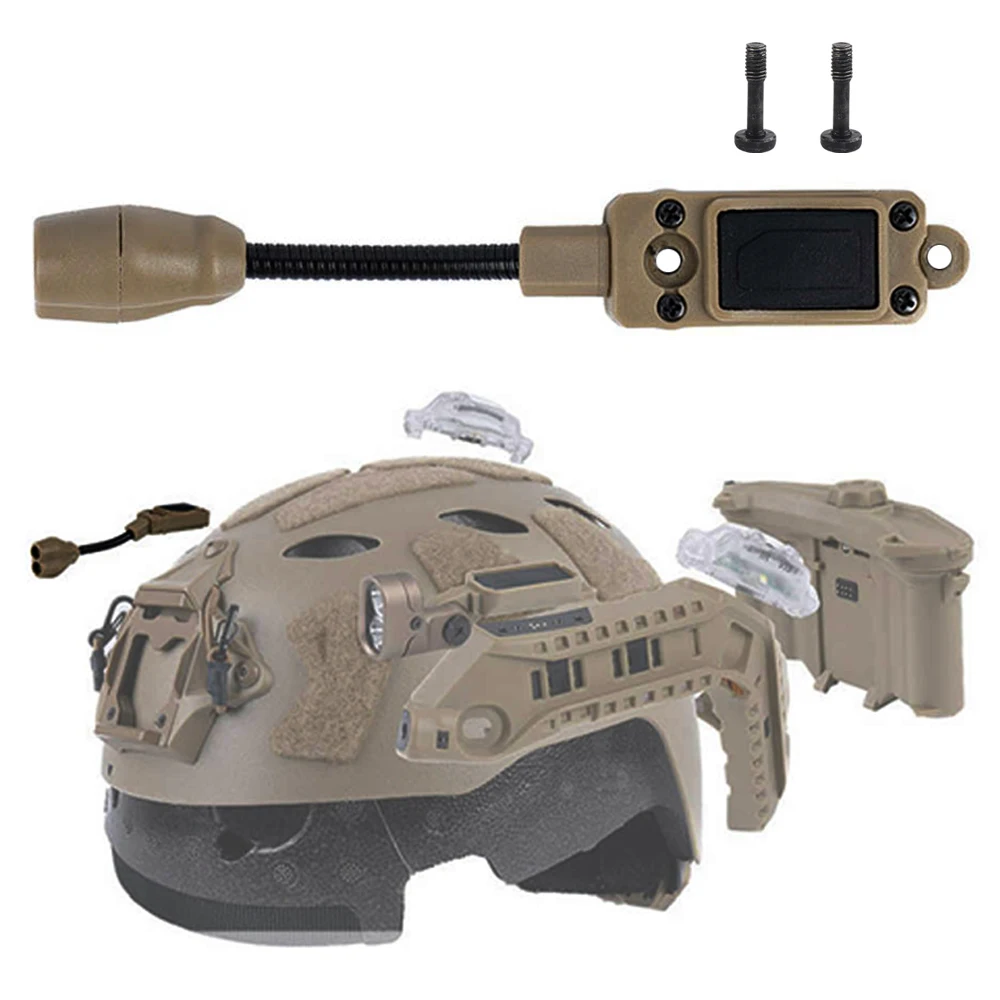 

Tactical Helmet Light Modular ARC Rail IR Light 2 Mode LED Flashlight for Outdoor Hunting Cycling Fishing Helmet Signal Lamp