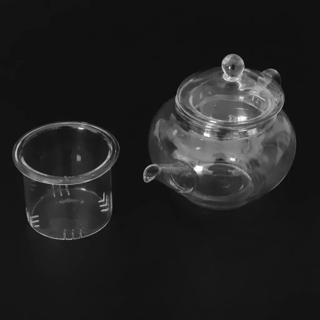 Heat Resistant Glass Teapot with Infuser Coffee Tea Leaf Herbal Set 250ml