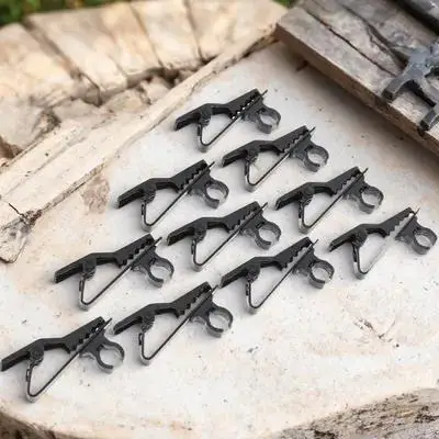 

10Pcs Microphone Lavalier Clips Iron Mic Holder Clip Portable Microphone Accessories for Stage Ktv Use Mic Clip