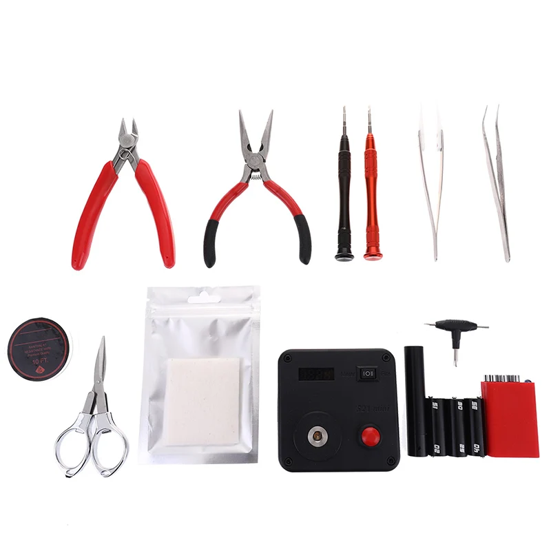Coil Jig Master V2 V3 Tool Kit for Coil Rolling Ceramic Tweezers Heat Wire Pliers 521 Mini Tab  Rebuild DIY Tools