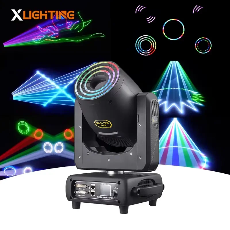 For XLIGHTING 5W Moving Head LED Ring Stage Lights 3D Animation DMX For DJ Bar Disco Club Party & Concert Decor-XLighing