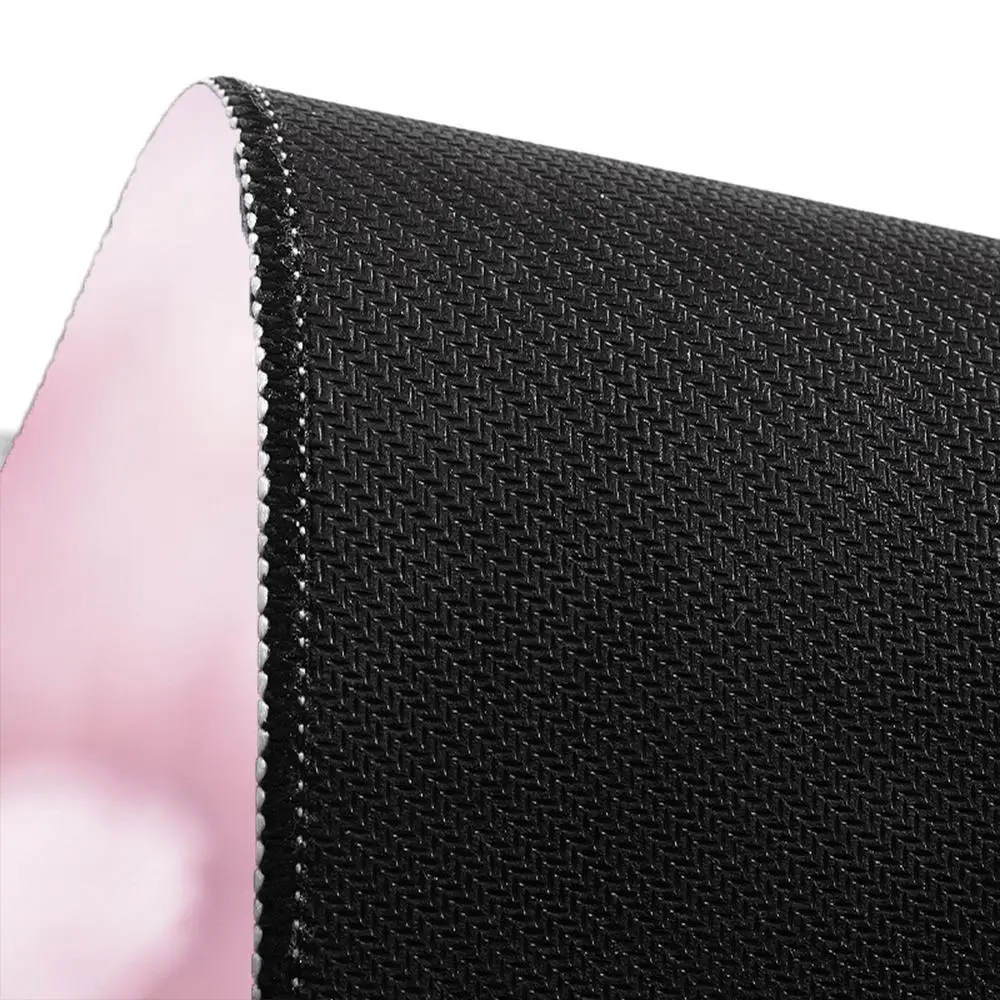 Mouse Pad Gamer Cartoon Green Leaves Pink Flower XL Computer Large New Mousepad XXL keyboard pad Soft Carpet Non-Slip Table Mat