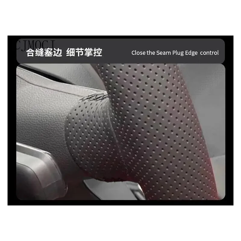 For Land Cruiser Chr Tantu Overlord New Old Hand Sewn Leather Steering Wheel Cover Special Sewing for Special Vehicles