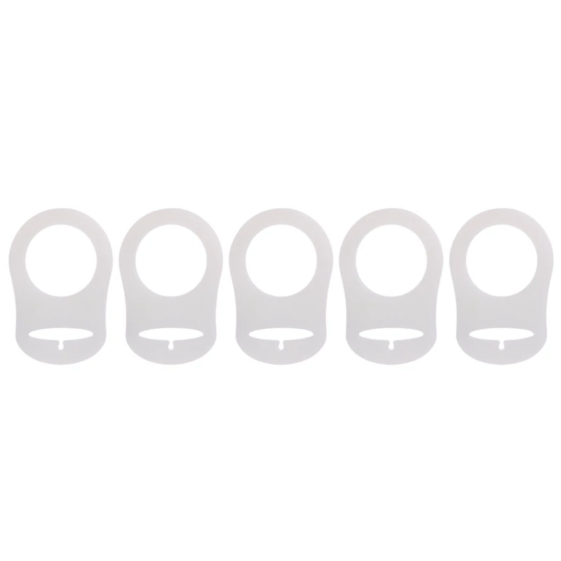 

5Pcs/lot Clear Silicone Baby Soother Pacifier Holder Adapter Luminous O Ring Ring Optional For Baby Feeding