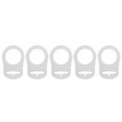 5Pcs/lot Clear Silicone Baby Soother Pacifier Holder Adapter Luminous O Ring Ring Optional For Baby Feeding