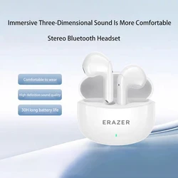 ERAZER  Wireless Bluetooth Earphones Bluetooth 5.3 TWS Dual In Ear Headphones Ultra Long Standby Touch  Sports  Gaming Earphones