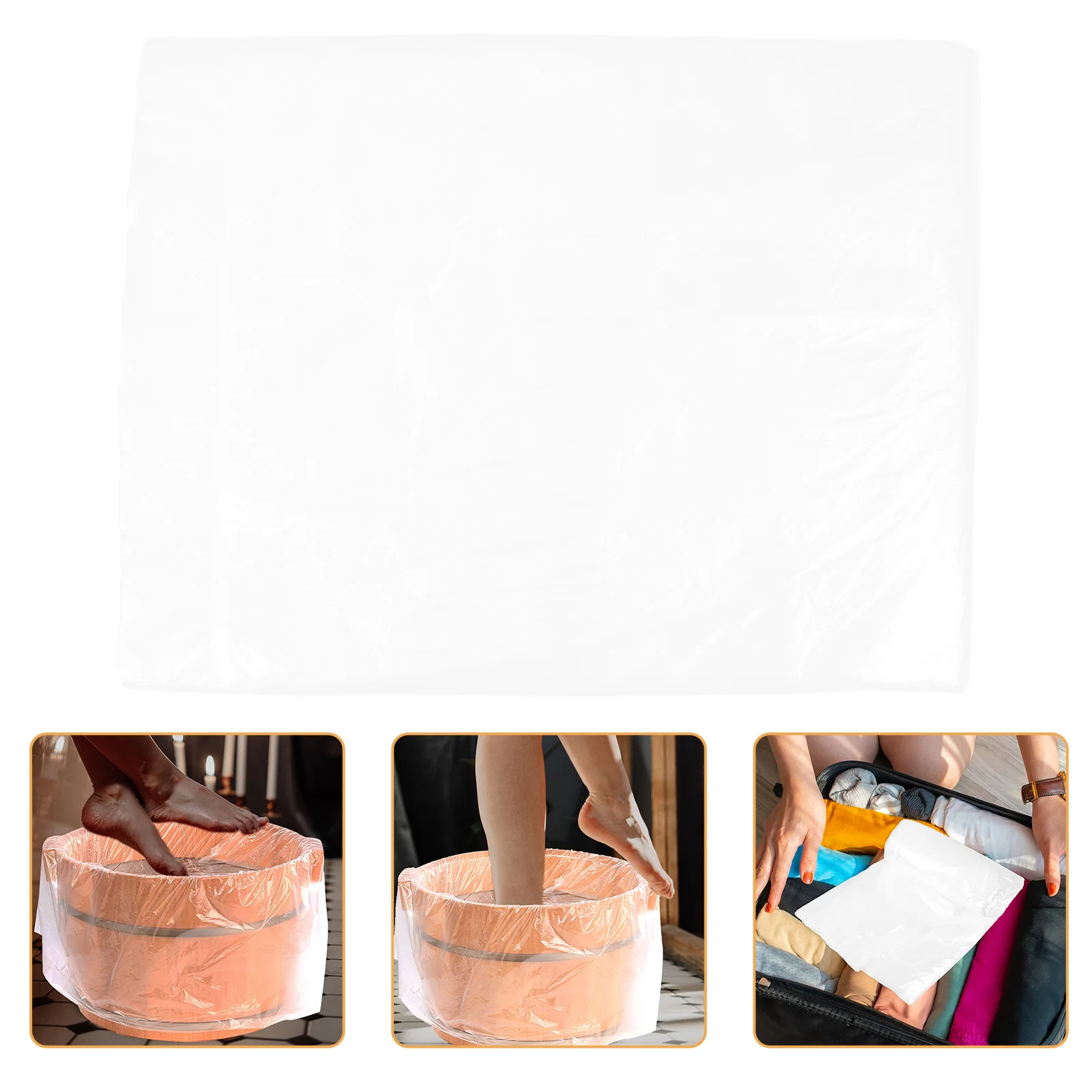 100 Pcs Baby Bathtub Disposable Basin Bag and Foot 100pcs (55-65 Thick) Supplies Salon Bags Portable Liners Spa
