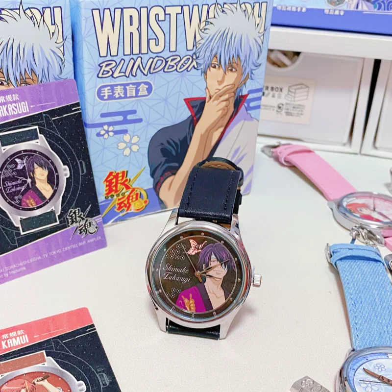 

Gintama аниме часы слепая коробка Sakata Gintoki Kagura Shinpachi Hijikata Takasugi наручные часы с персонажем коллекционный подарок для фанатов