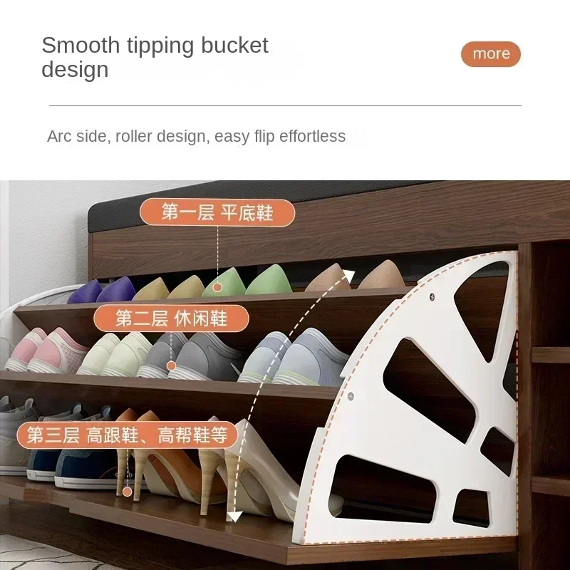 Shoe changing chair, storage rack, simple, multi-layer, integrated shoe cabinet, storage rack, dust-proof