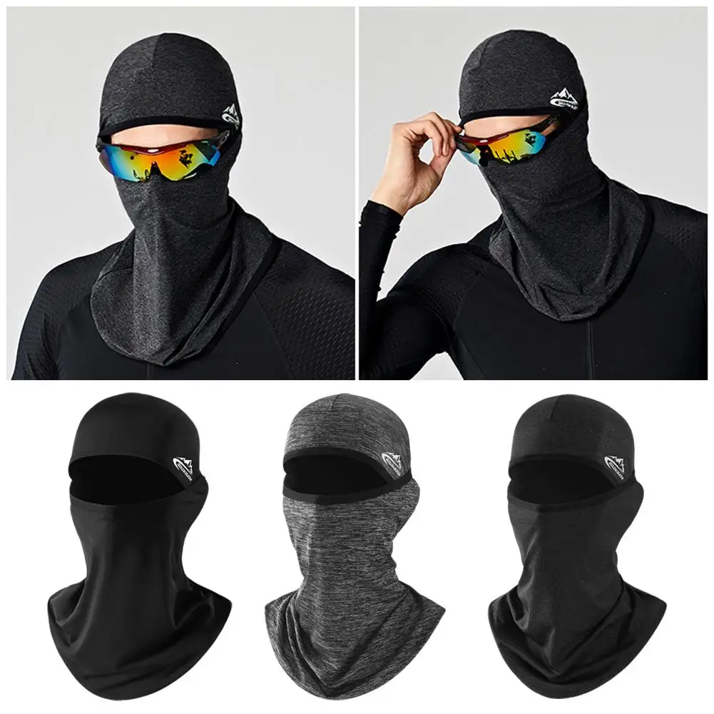 الصيف بارد بالاكلافا الحرير الجليد الدراجات كامل الوجه قبعة الرجال غطاء المضادة للأشعة فوق البنفسجية دراجة نارية حماية الشمس أغطية الرأس الوجه قبعة S J4C5 #1