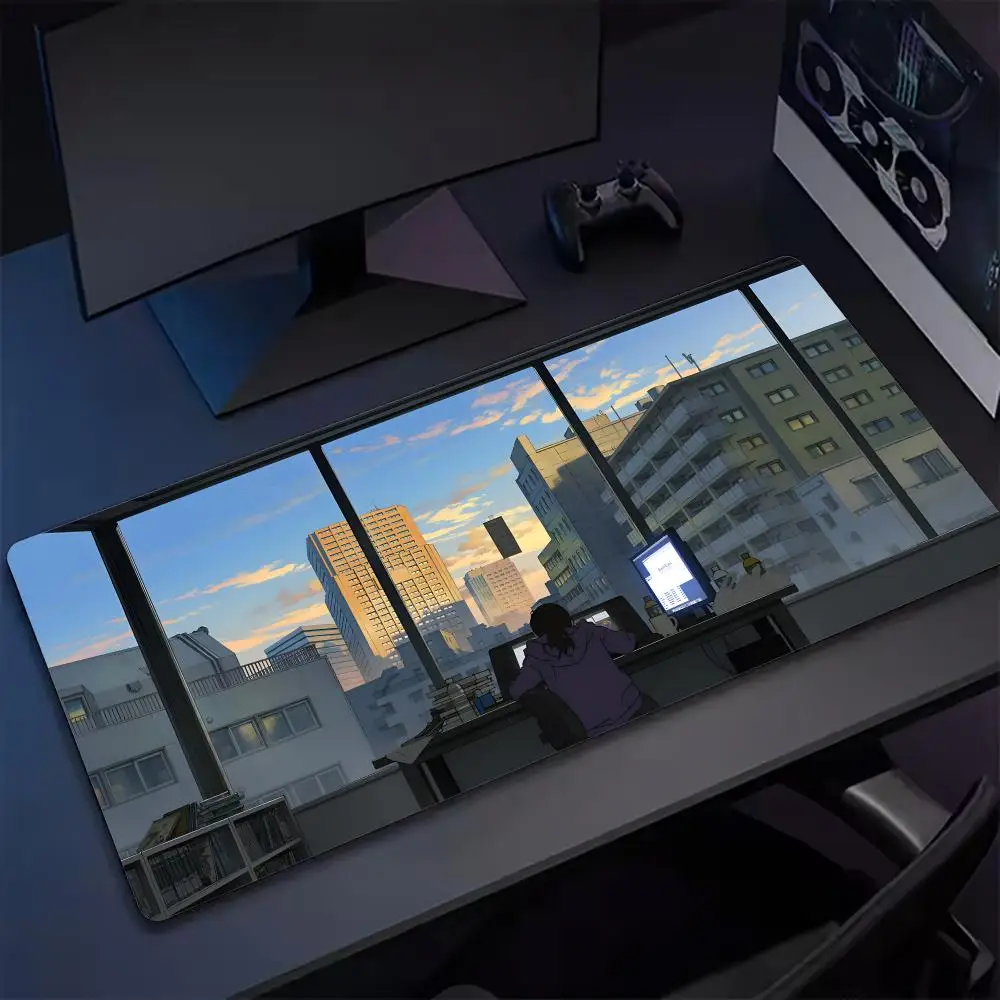 

Коврик для мыши в стиле аниме. Очень большой коврик для мыши для игр, гладкая поверхность, нескользящий, удобный, прочный настольный коврик.