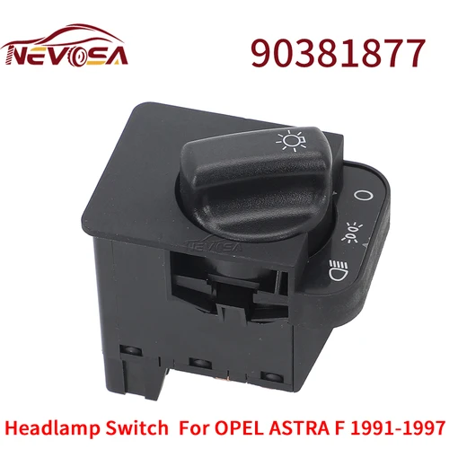 NEVOSA 90381877   Interruptor de luz de faro para Opel Astra F Calibra Vectra A Corsa B Tigra 1986-2001 1240126 90213283 90437312