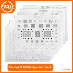 Amaoe BGA Reballing Stencil For Ipad 2 3 4 5 6 Air Mini Pro 12.9 10.5 9.7 A14 A9 A10X A12 A12X CPU Nand Power RAM Audio IC Chip