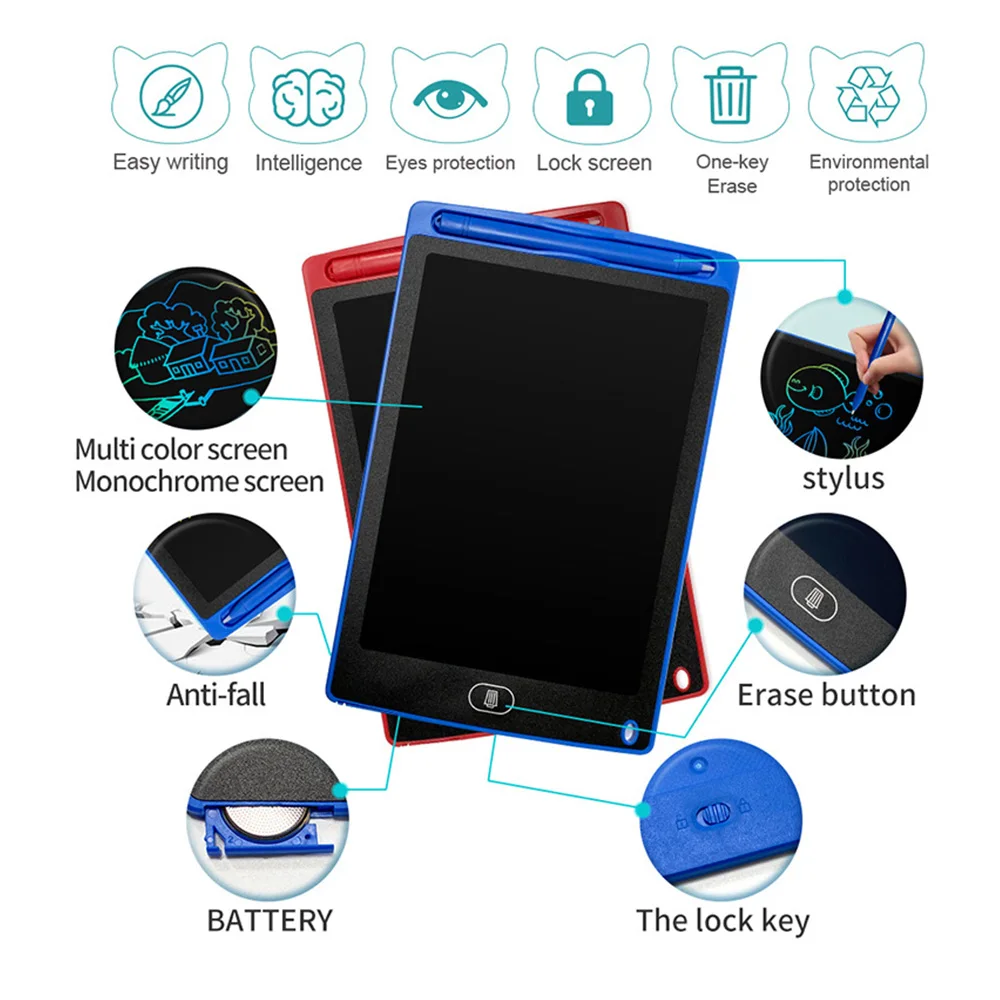 8,5/10/16-calowy tablet LCD do pisania dla dzieci Graffiti Tablica do rysowania Zabawki dla dziewczynek Chłopcy Podkładka do pisma ręcznego Magiczna tablica do rysowania Prezenty