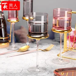 European creative crystal glass model room wine glass ornaments cylindrical red wine glass champagne glass