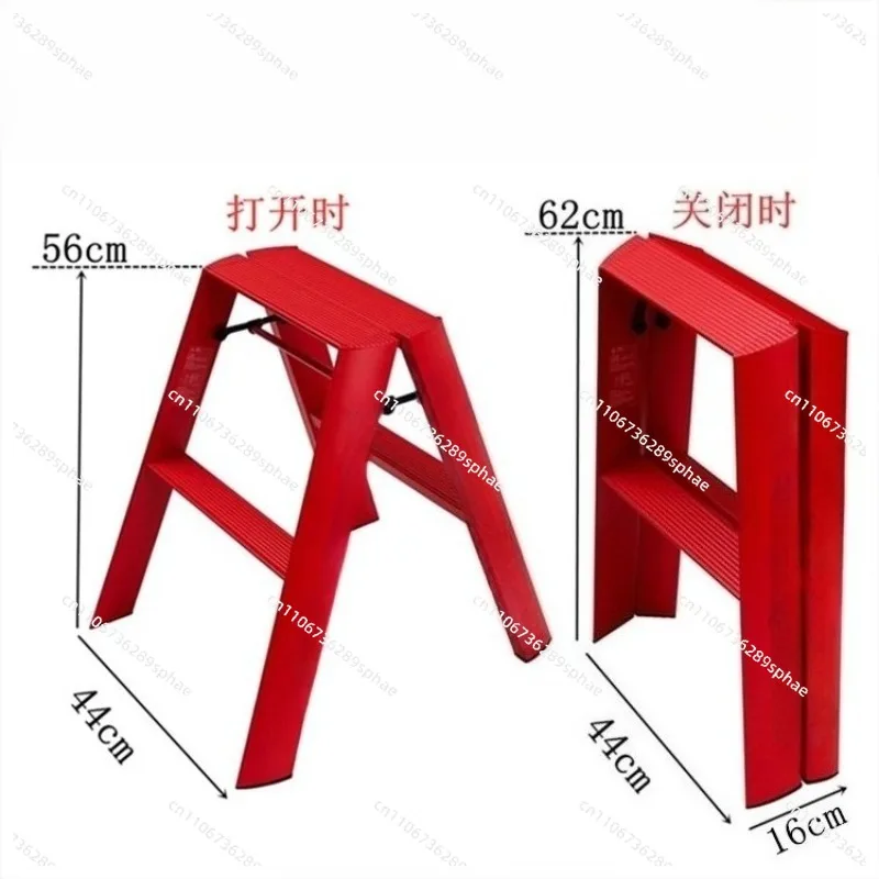Multifunctional ladder Household folding telescopic herringbone ladder Aluminum alloy three-step ladder
