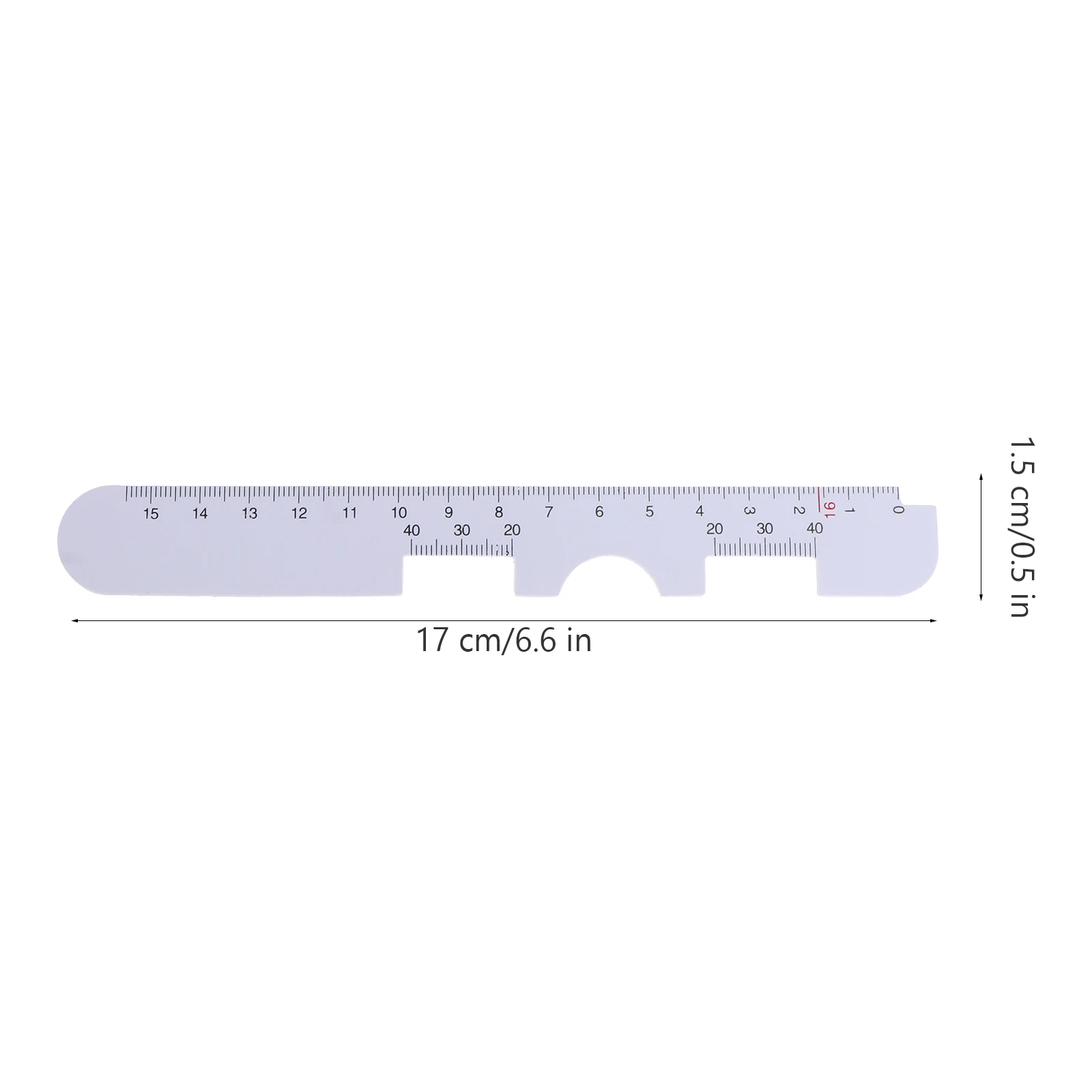 

5 Pcs Eyeglasses Measurement Tool Pinhole Millimeter Ruler Optical Optician Caliper
