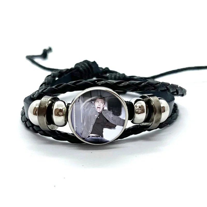 Movie Supernatural Leather Bracelets Dean Winchester Jensen Ackles Cute Meme Multilayer Braided Bracelets Bangles Jewelry Gifts - view 3