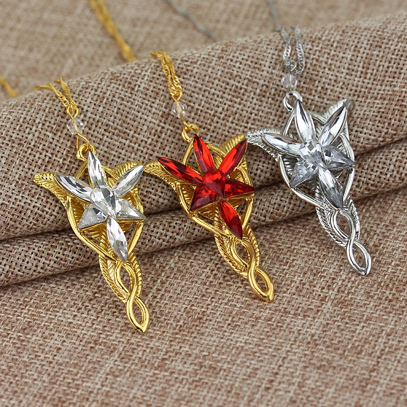 Colar de Moda com Pingente Estrela do Crepúsculo, Colar com Pingente de Cristal em Formato de Estrela, Joias Femininas
