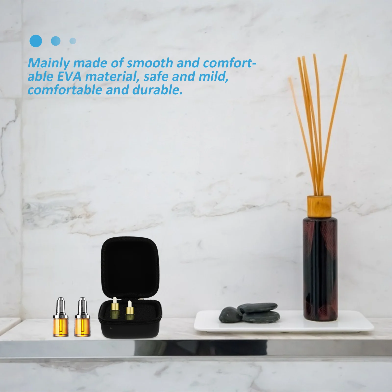 

2Pcs Essential Oil Holders Soft PU Storage Pouches with Dividers Portable Bottle Organizers for Travel Use Essential Oil Holders