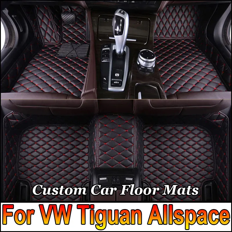 Floor Mats For Volkswagen Tiguan Allspace AD BW 2017~2022 Waterproof Carpet Car Floor Mat Tapis Voiture Car Accessories Interior