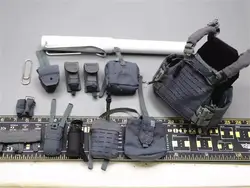 1/6 EASY&SIMPLE ES26058S DUTCH DSI Soldier Military Hang Chest Vest Bags Model Toys Model Waist Belt For 12
