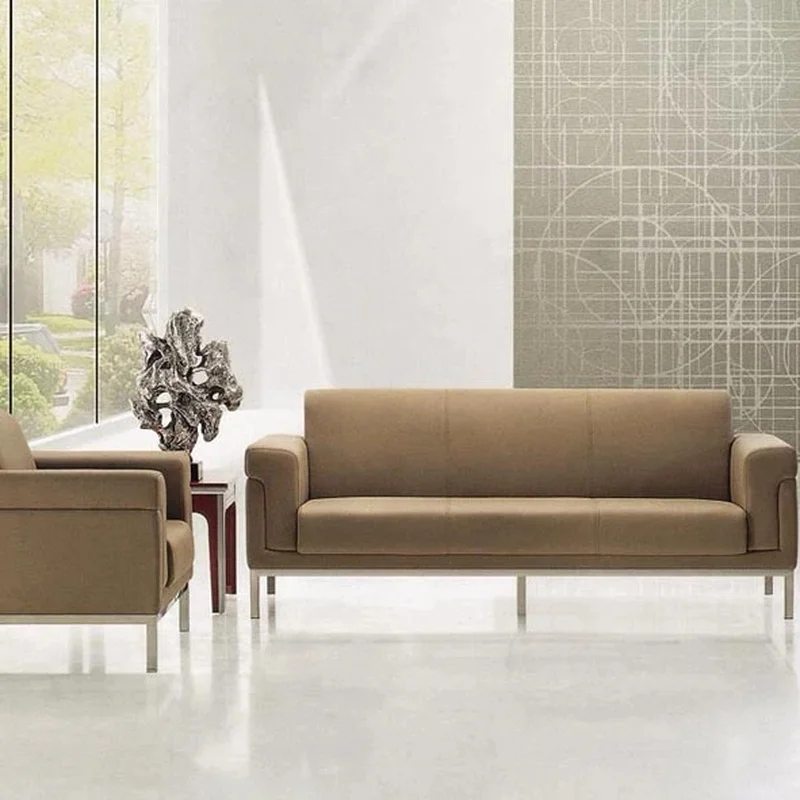 

Modern Leather Sectional 3-Seater Sofa Set for Luxury Office Spaces
