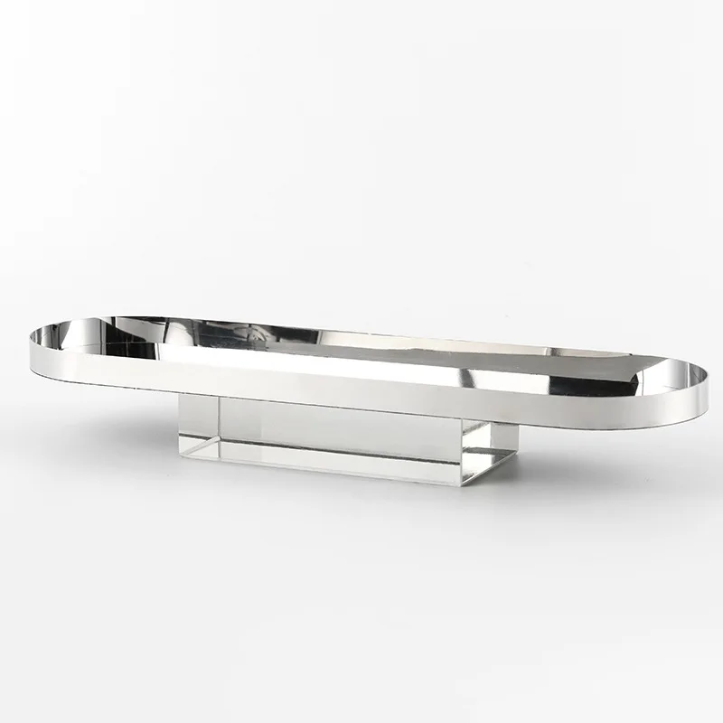Modern Crystal Base Fruit Plate Snack Plate Sales Office Model Room Worker Long Tray Art Decoration Ornament