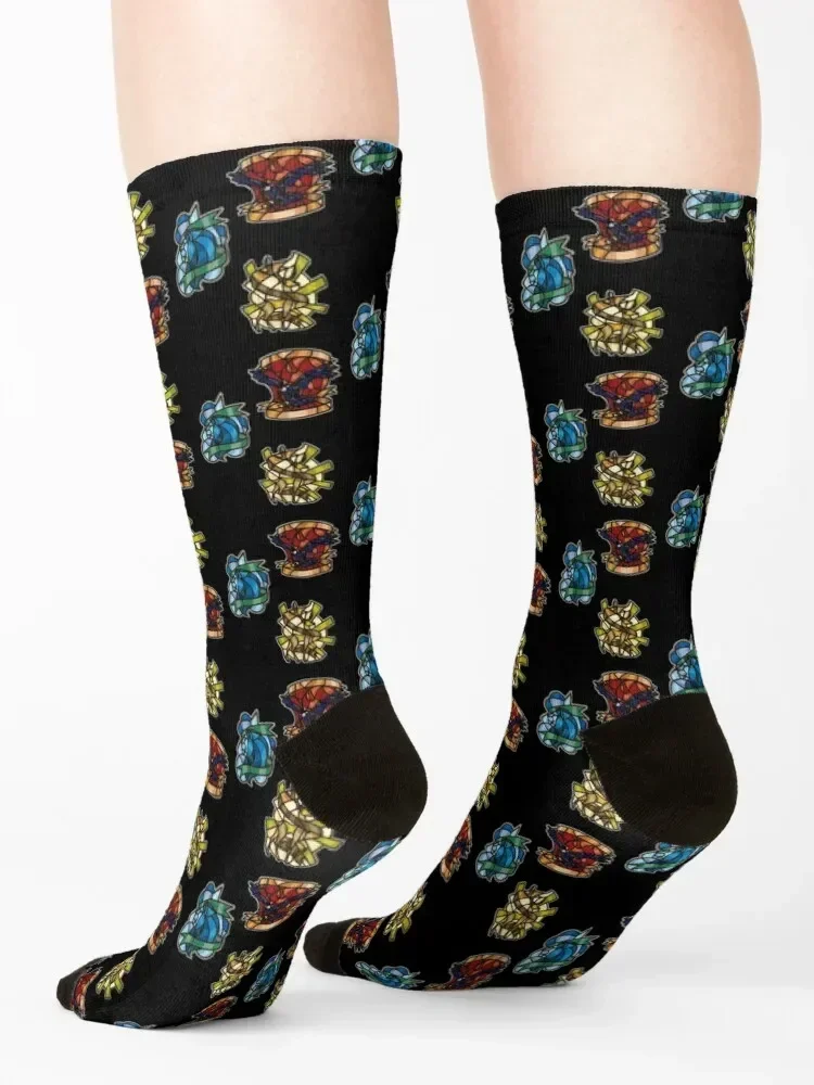 three houses Socks golf happy with print man Ladies Socks Men's