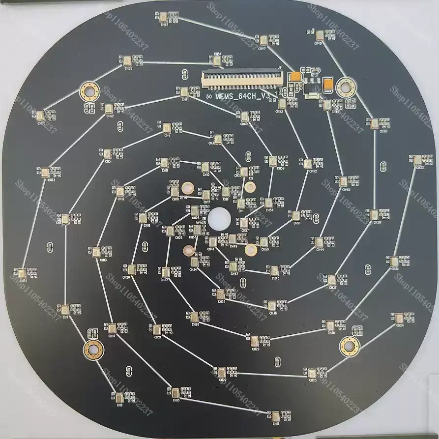 USB Gigabit Ethernet Microphone Array Multi Arm Spiral 64 128 Channel Ultrasonic Acoustic Imaging Localization