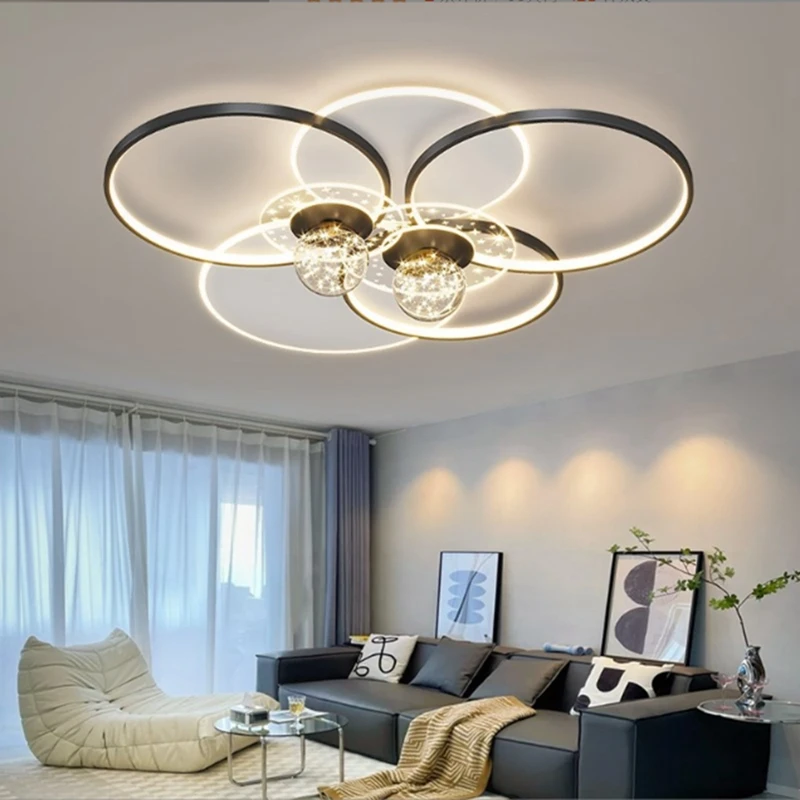 Living Room Ceiling Lamp Modern Intelligent LED Bedroom Restaurant Chandelier Originality Villa Indoor Decorate Luminaires