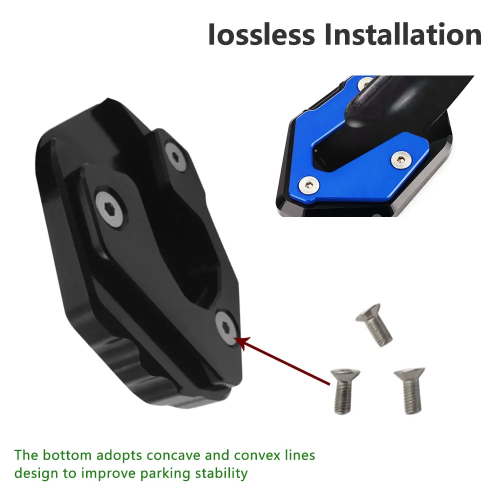 Motorcycle Extension Kickstand Plate Side Support Foot Stand Pad For Yamaha MT07 MT-07 XSR 700 YZF R7 2019 2020 2021 2022 2023