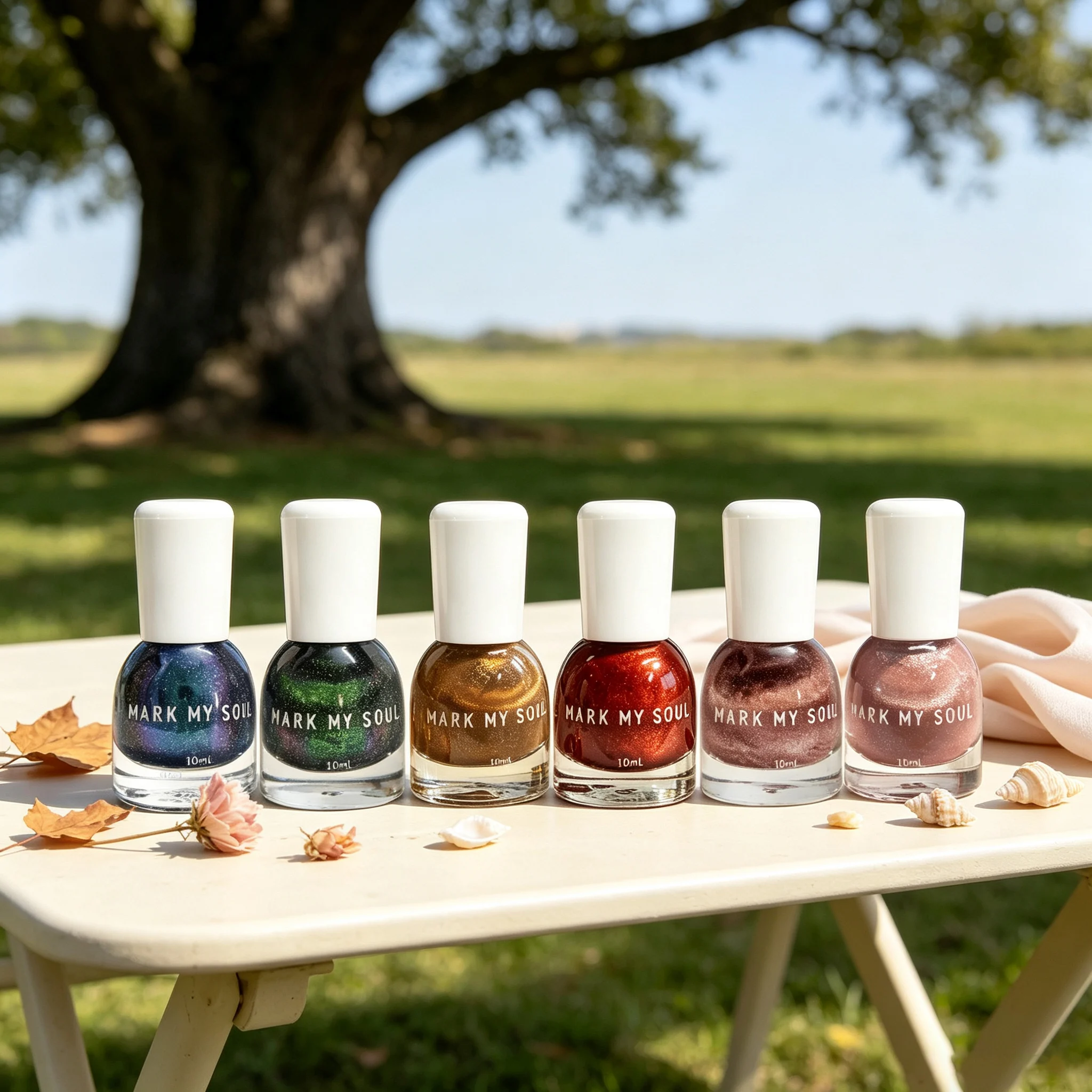 6Pcs Amber Sunset Magnetic Cat Eye Nail Polish Kit, MARK MY SOUL No  lamp Nail Polish S57/S58/S164/S165/S150/S55, Quick Dry Long