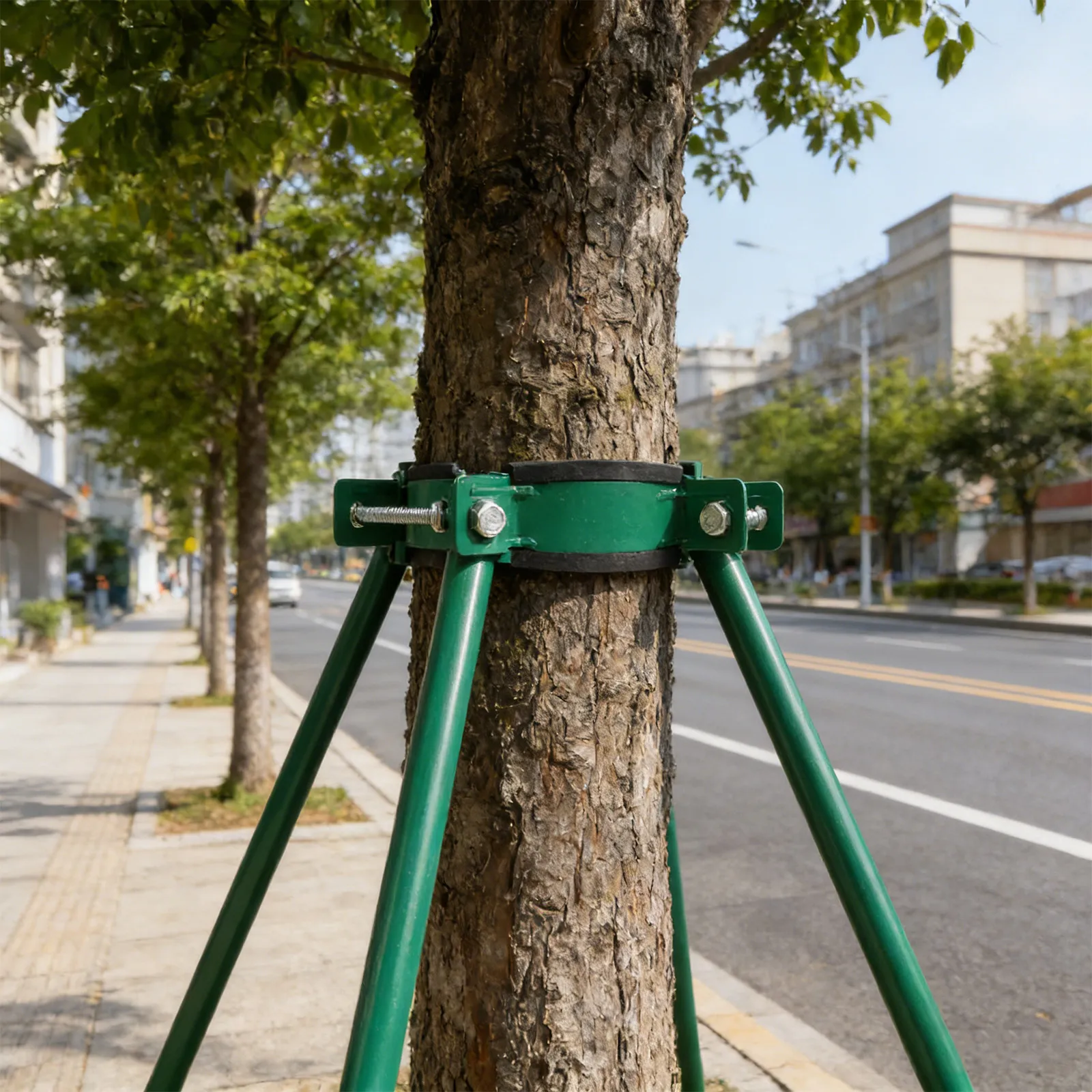 1Set Tree Support Bracket Metal Fixing Hug Hoop Brace Stable Wind Resistant Sapling Stabilizer Support Rack for 15-20Cm Diameter