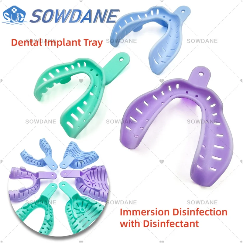 

6pcs/pack Dental Impression Tray Colourful Plastic Tray Teeth Holder Jawless Tray Dentist Lab Material Clinic Plastic Tray