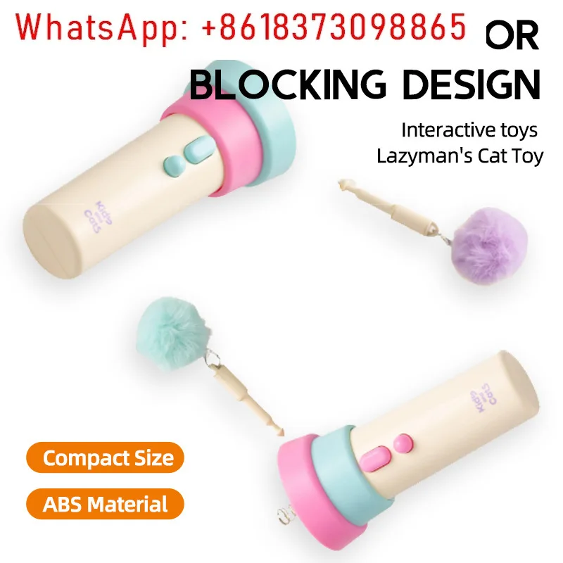 Electric cat fishing device upgraded pet toy lazy cat toy can automatically retract the transmitter