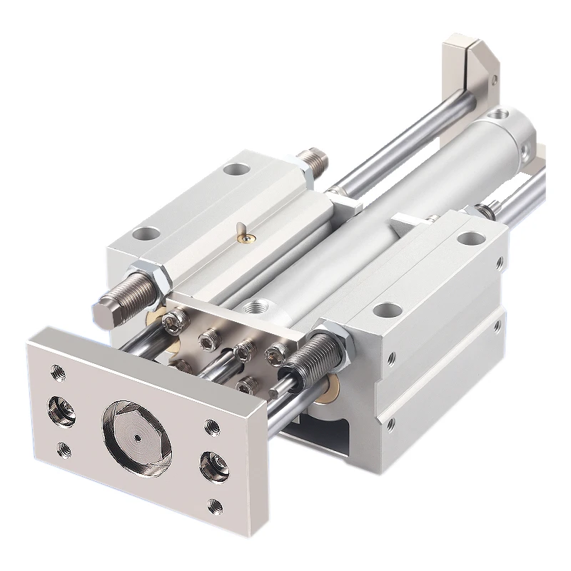 MGGMB Series MGGMB20/25/32/40-75/100/200/1000 Pneumatic Cylinder Three-Axis Three Rod With Guide Rod Stroke Adjustable Cylinder