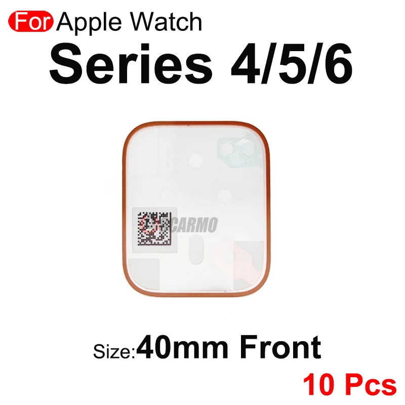 10Pcs/Lot For Apple Watch Series 4 5 6 7 8 40mm 41mm 44mm 45mm Front LCD Screen Display Adhesive Back Cover Sticker Repair Parts