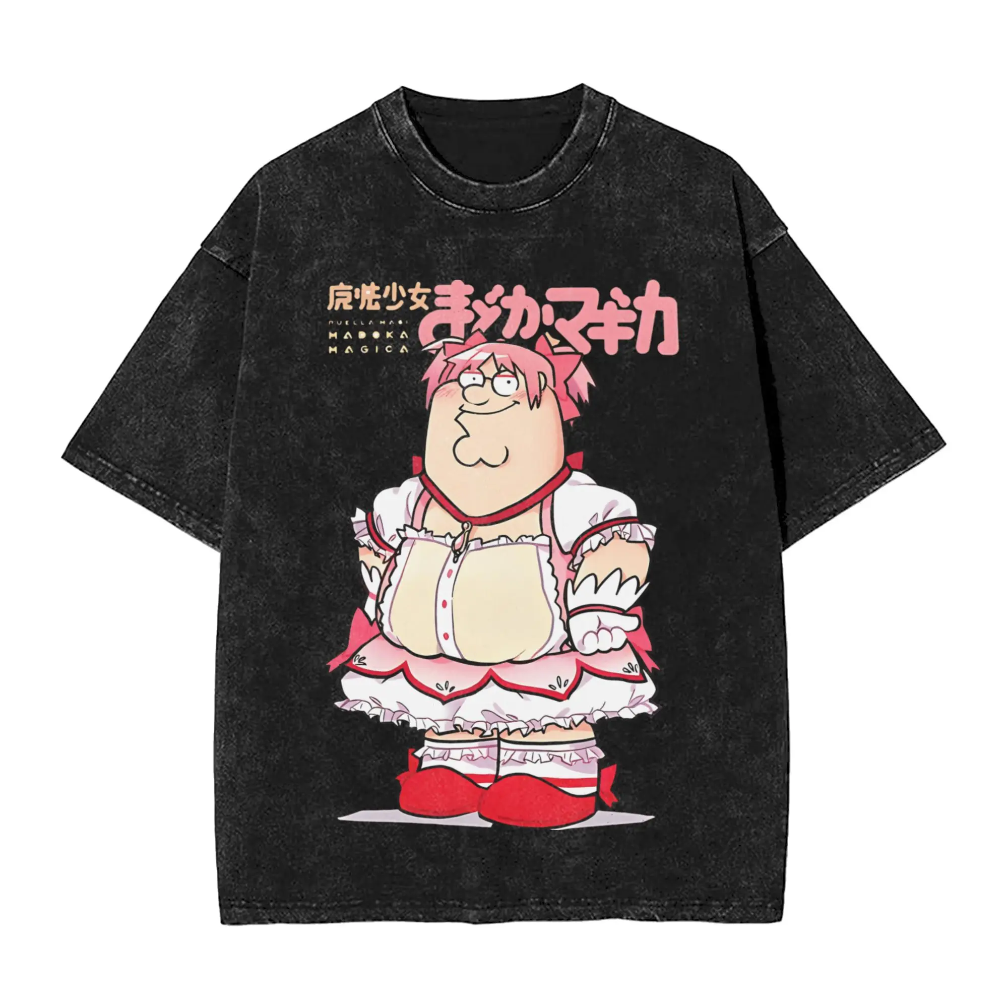 

Уличная стираная футболка Magical Girls Хлопковые футболки Puella Magi Madoka Magica Новинка Футболка для мужчин Пляжные топы с принтом Y2K
