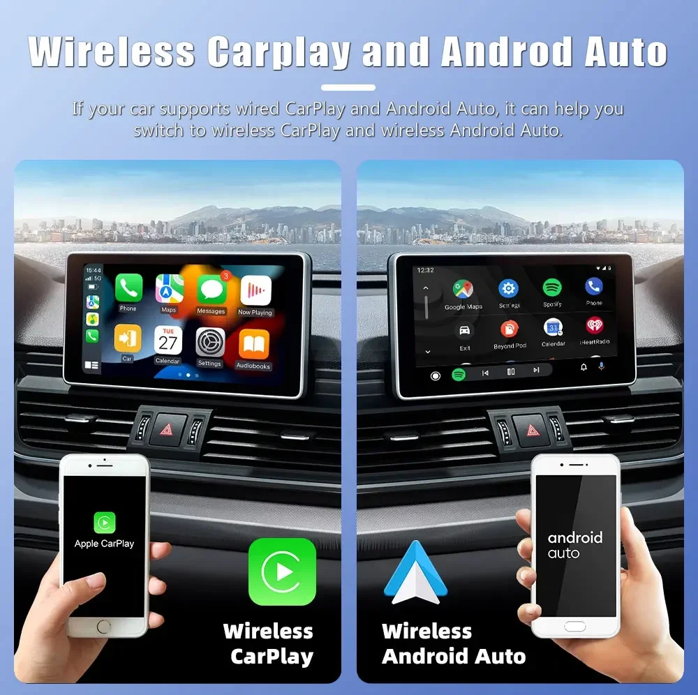 2024 New Mini Wireless CarPlay Android Auto Wireless Adapter Smart 2in1 Box 5G Wifi For Lexus ES 200 300 RX NX UX GX LX IS LS