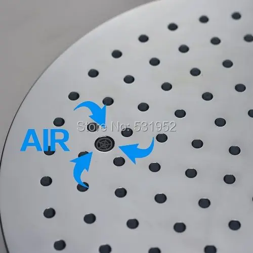 Hight Quality10 Inch Air Pressure Boost Round Overhead Rainfall Shower Head Air-injection Technology Shower Free Shipping